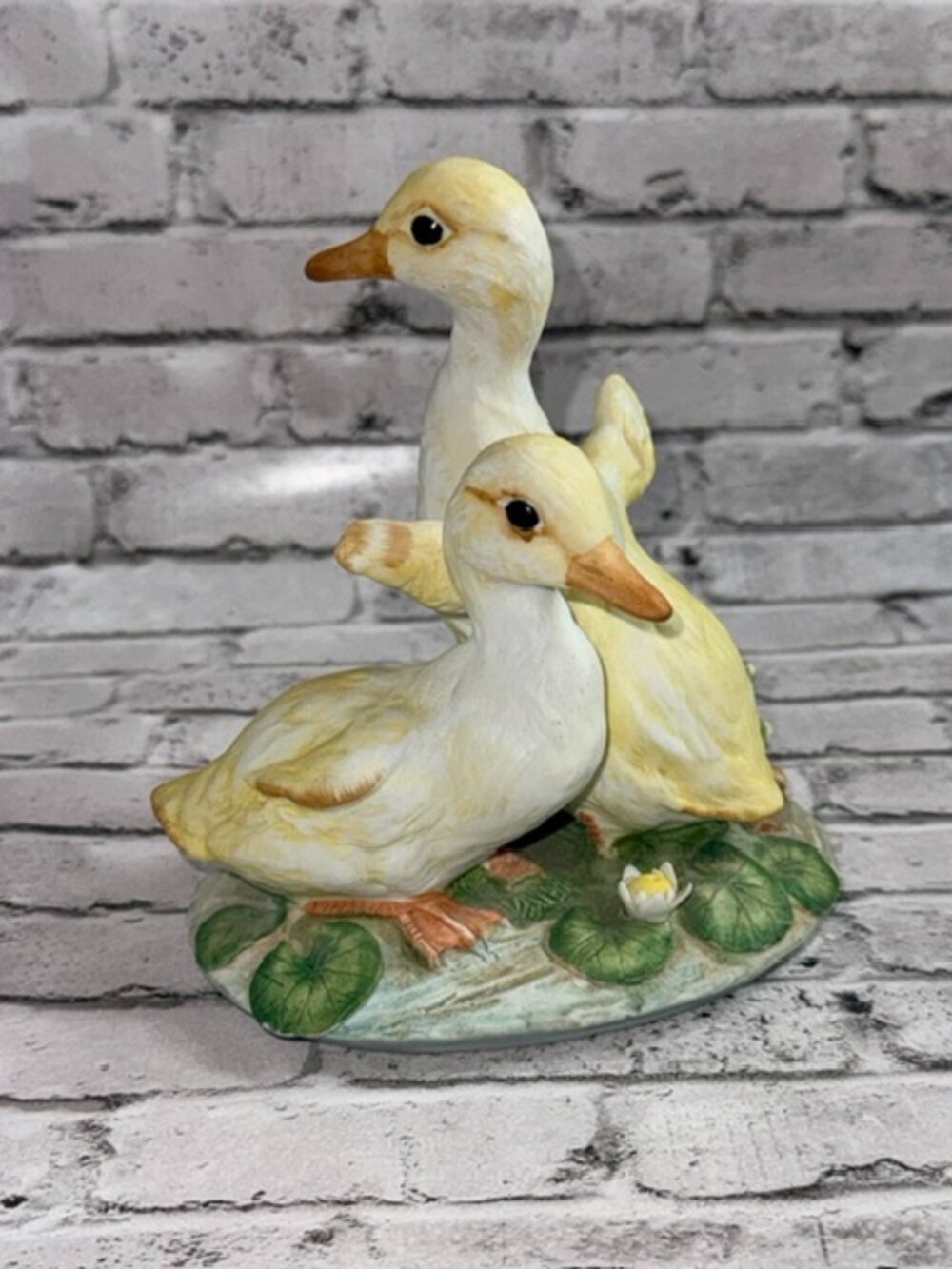 Vintage Homco Yellow Duck Figurine Sculpture Masterpiece Home Gift Birds 1982
